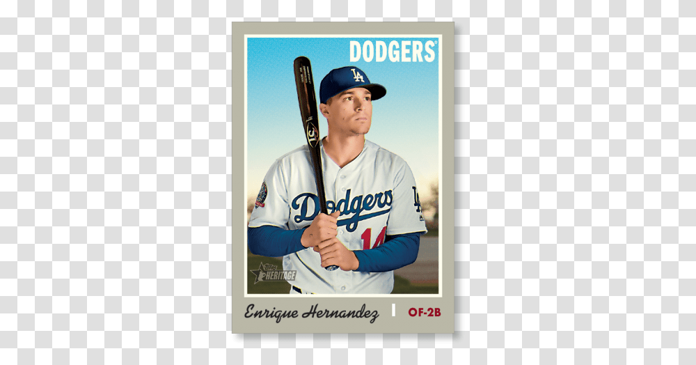 Enrique Hernandez 2019 Heritage Baseball Base Poster Los Angeles Dodgers, Person, Human, People, Sport Transparent Png