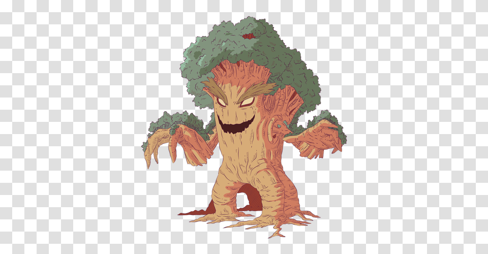 Ent Treant Tree Colored Coloured Illustration Ent, Plant, Animal, Wildlife, Mammal Transparent Png