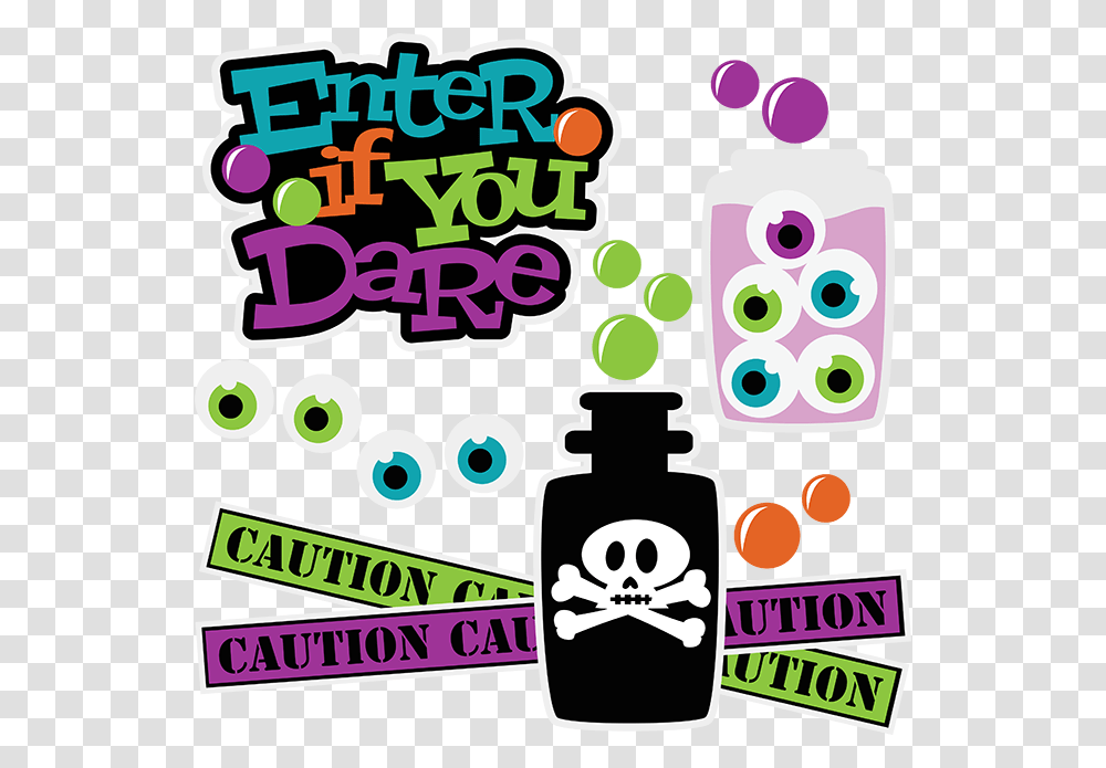 Enter If You Dare Scrapbook Collection Halloween, Label, Advertisement, Food Transparent Png