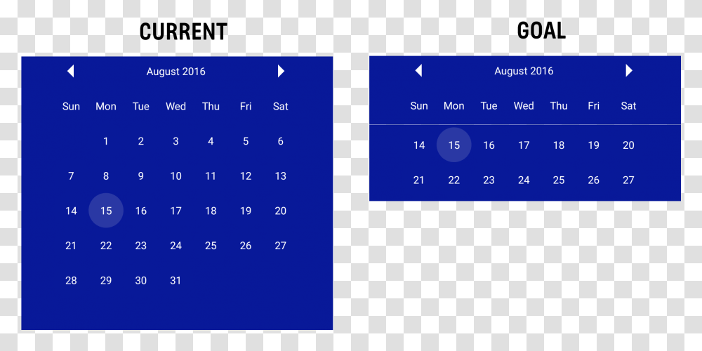 Enter Image Description Here Android Calendarview Week, Number, Scoreboard Transparent Png