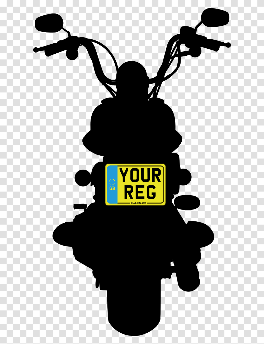 Enter Your Reg Back Of A Motorbike, Logo, Trademark Transparent Png