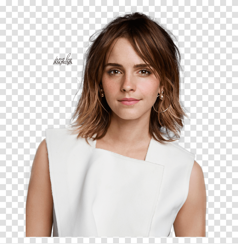 Entertainment Weekly Interview Emma Watson Hair Cuts, Clothing, Face, Person, Female Transparent Png