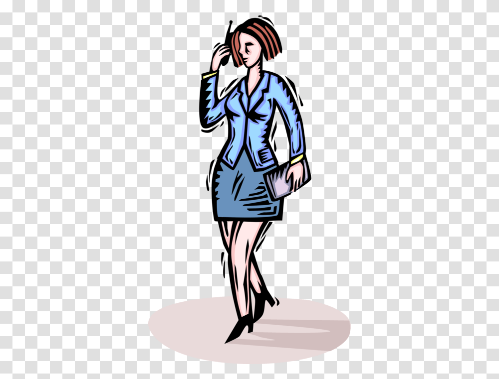 Entrepreneur In Conversation Vector Image For Women, Person, Human, Book, Manga Transparent Png