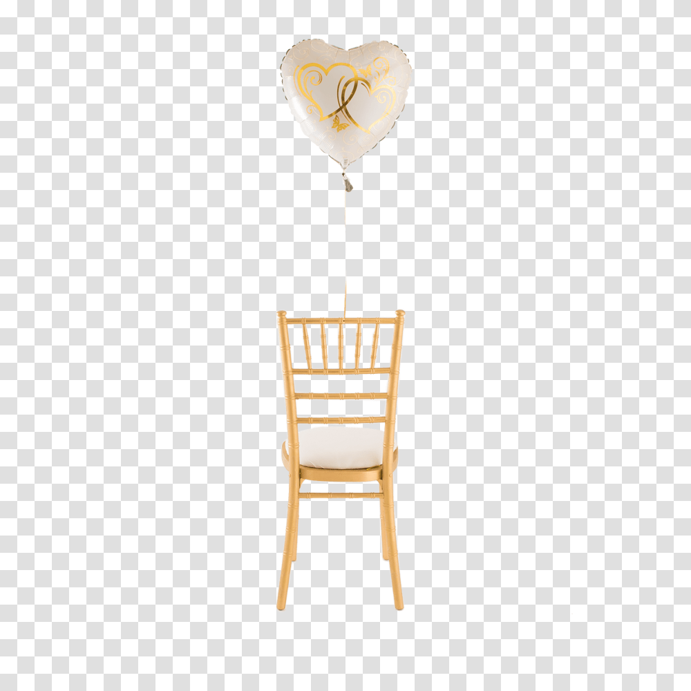 Entwined Gold Hearts Balloon, Chair, Furniture, Interior Design, Indoors Transparent Png