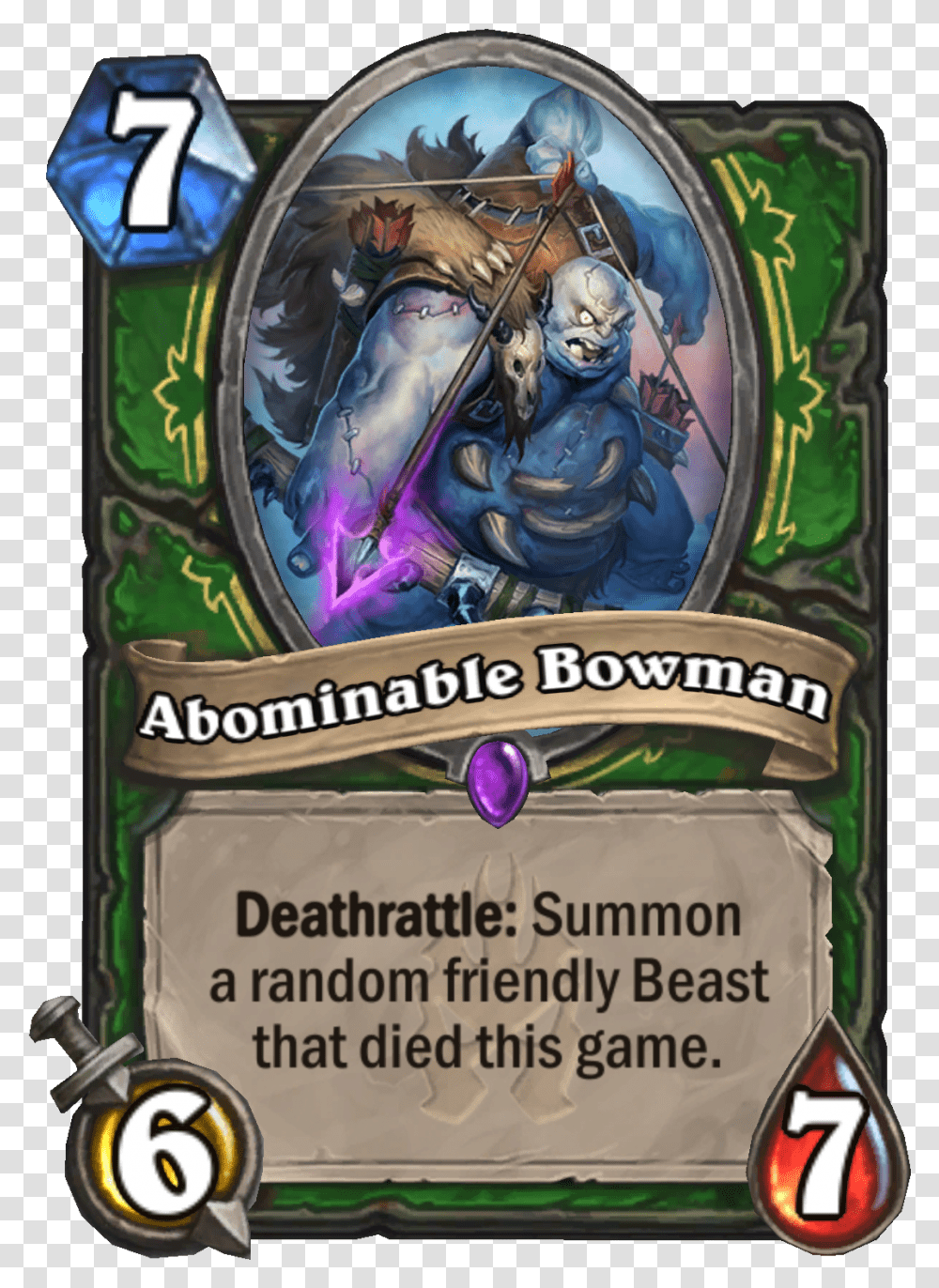 Enus Abominablebowman Hearthstone Odd Cost Cards, Person, World Of Warcraft, Absinthe, Liquor Transparent Png