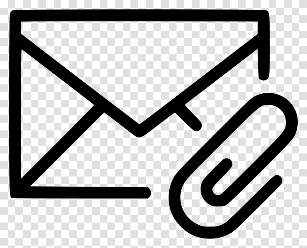 Envelope Attachment Paper Clip Mails Icon, Airmail Transparent Png