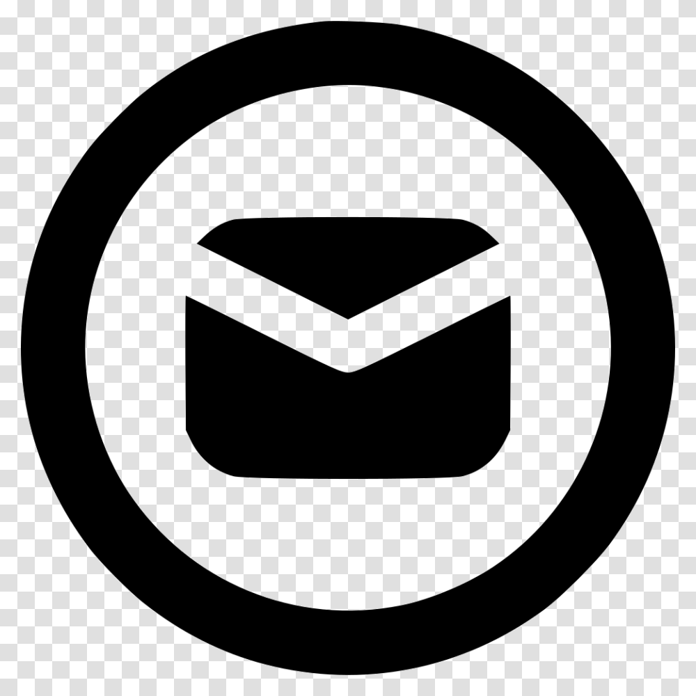 Envelope Circle Pause Button, Stencil, Tape, Label Transparent Png