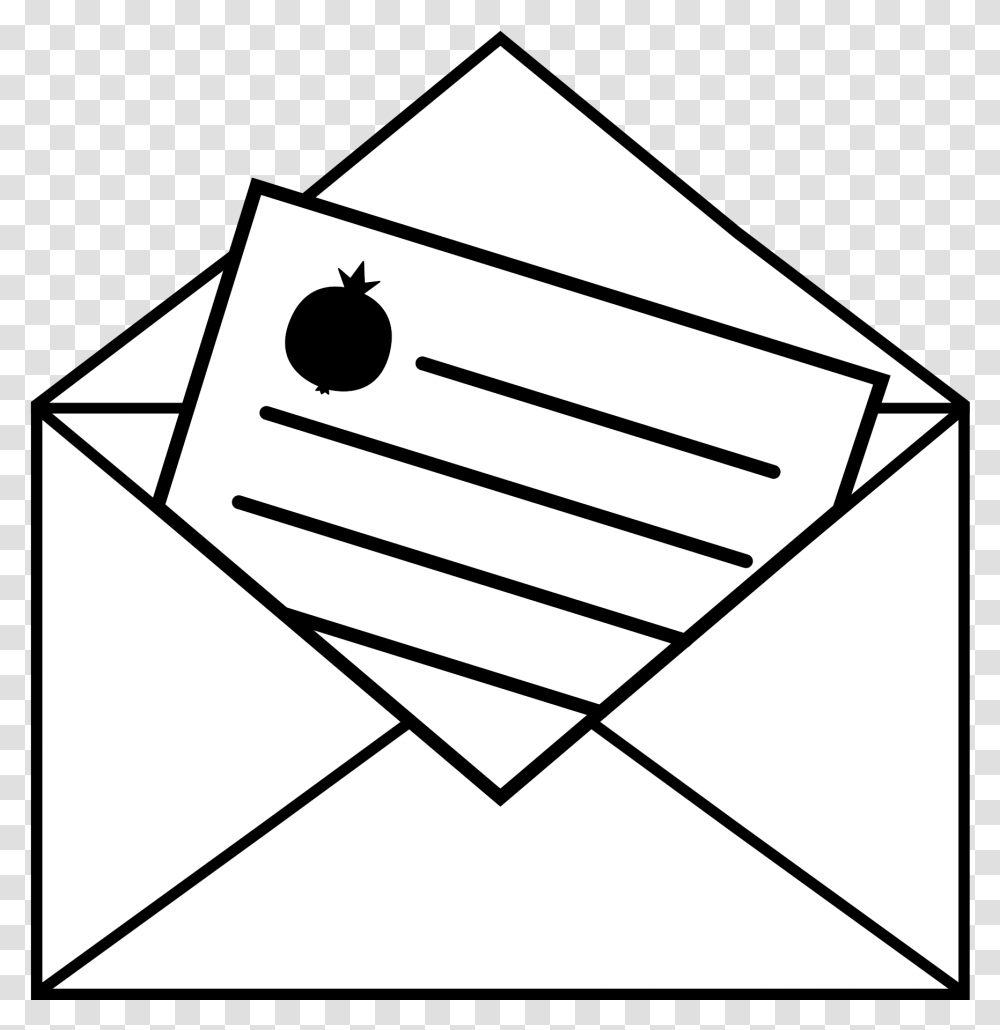 Envelope Clipart Black And White, Mail Transparent Png