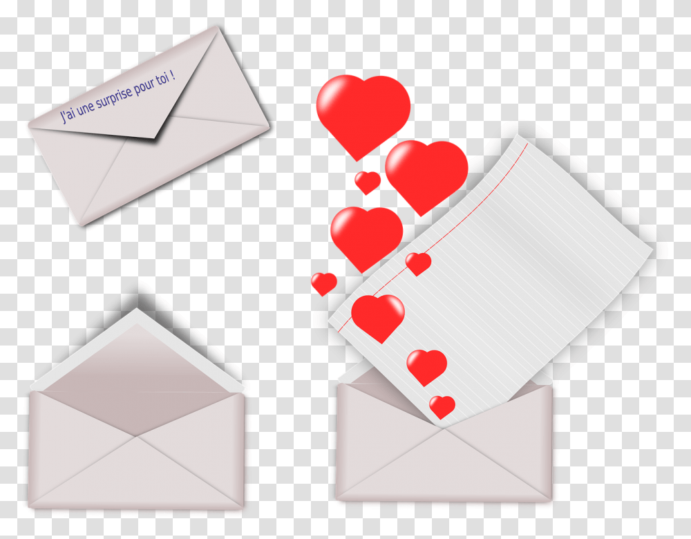 Envelope St Valentine Heart Enveloppe Saint Valentin, Mail, Wax Seal Transparent Png
