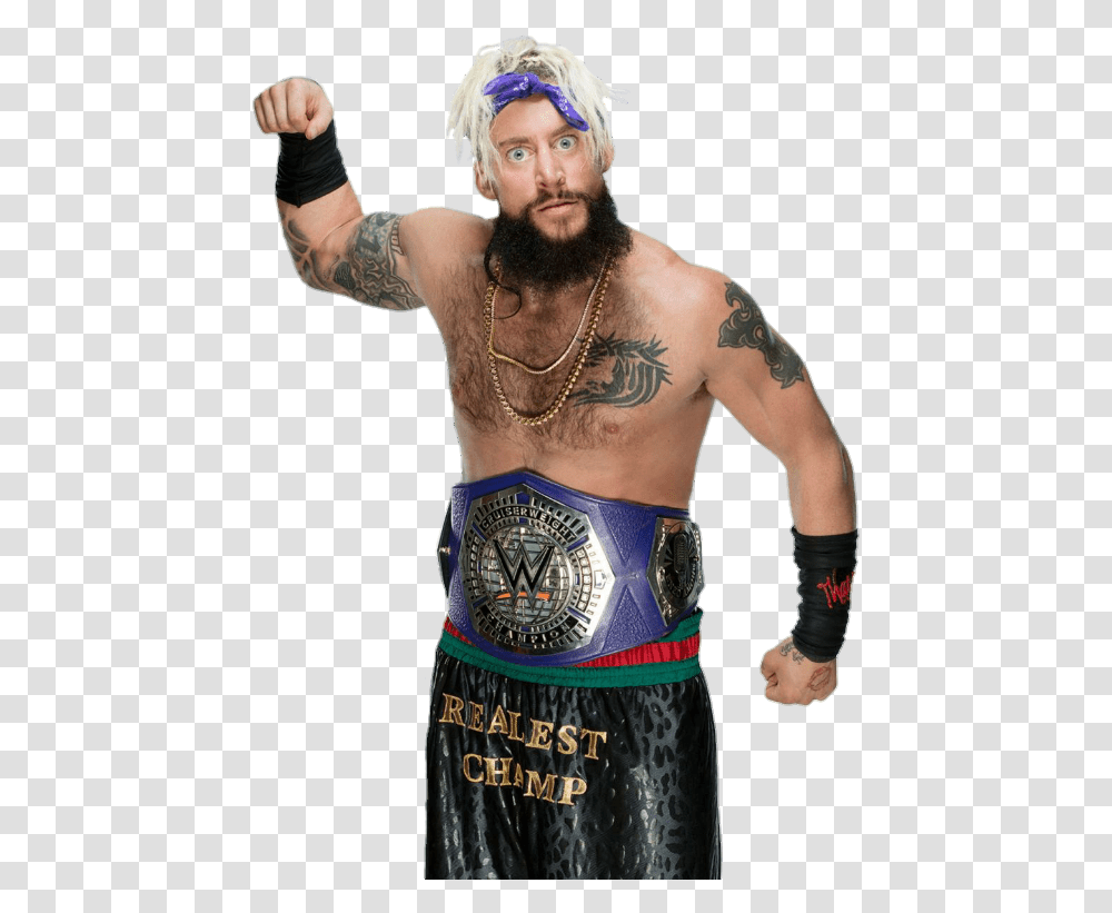 Enzo Amore Enzo Amore Cruiserweight Champion Skin Person Tattoo Costume Transparent Png Pngset Com