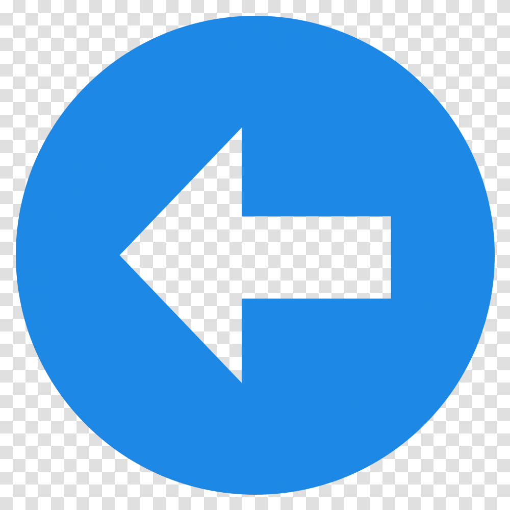 Eo Circle Blue Arrow Left Arrow Red Circle, Symbol, Sign, Recycling Symbol Transparent Png