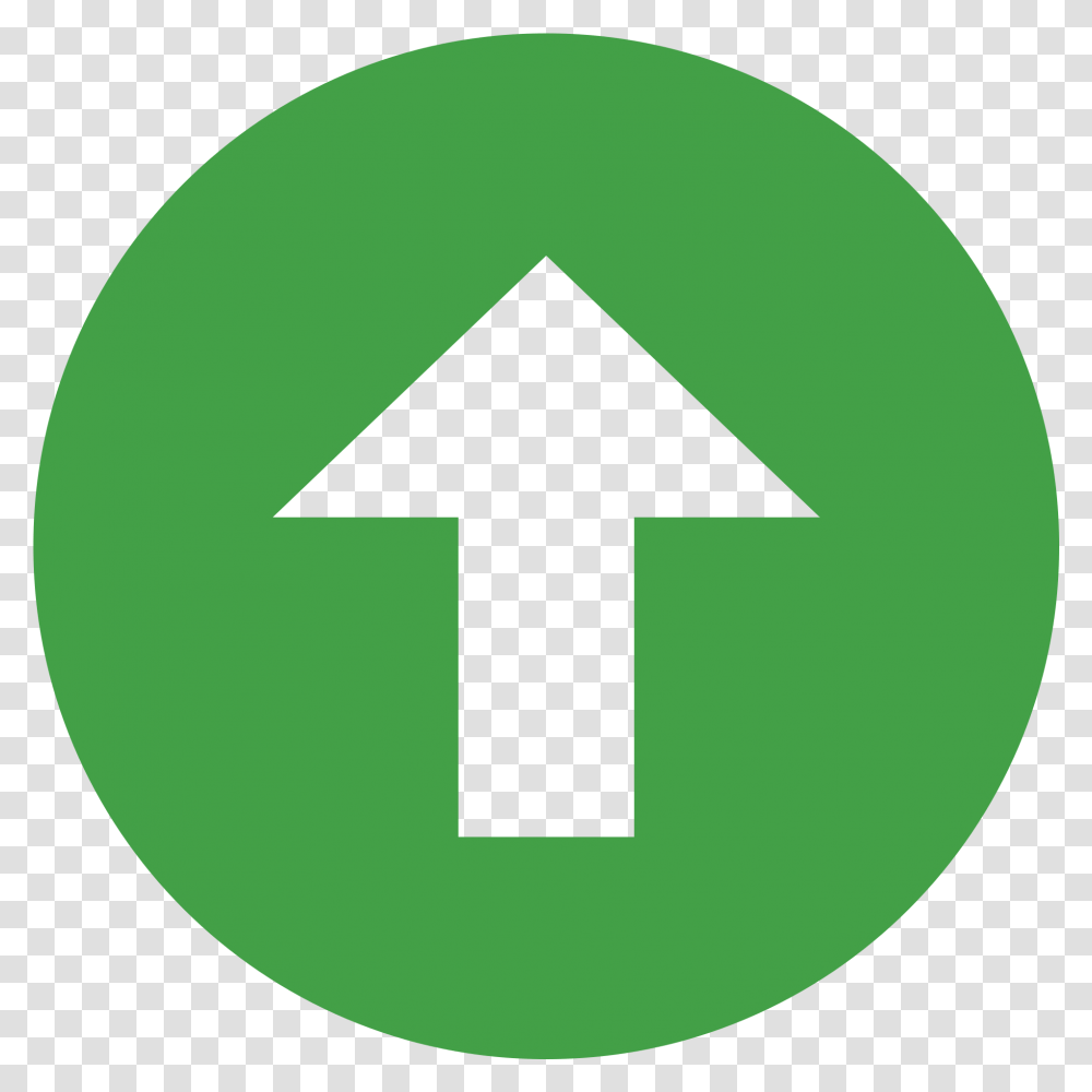 Eo Circle Green Arrow Vertical, Pedestrian, Symbol, Sign, Recycling Symbol Transparent Png
