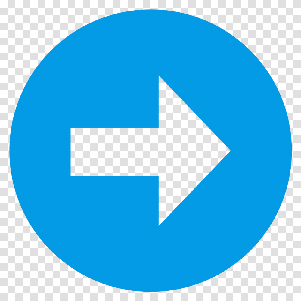 Eo Circle Light Right Blue Arrow Icon, Symbol, Logo, Trademark, Text Transparent Png