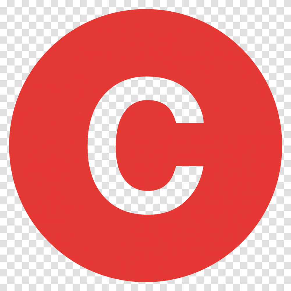 Eo Circle Red Letter Letter C In Green Circle, Number, Symbol, Text, Alphabet Transparent Png