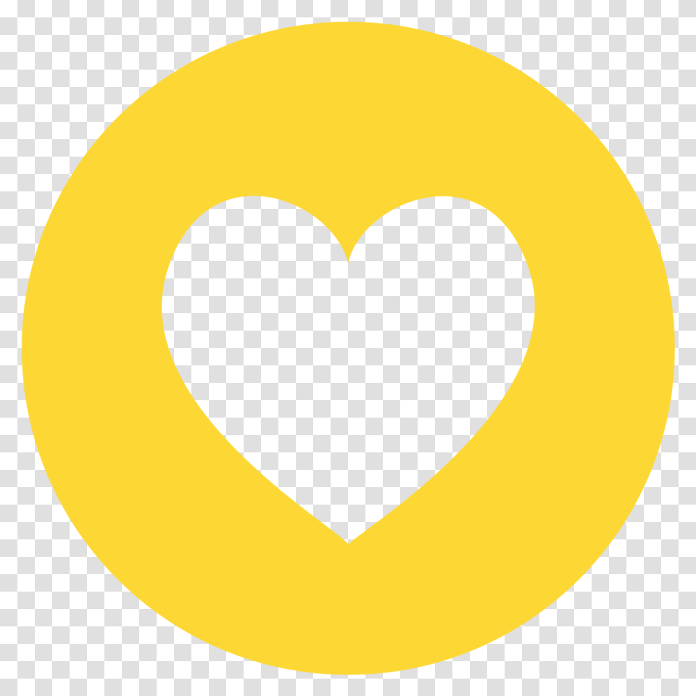 Eo Circle Yellow Heart Instagram Logo On Yellow Background, Text Transparent Png