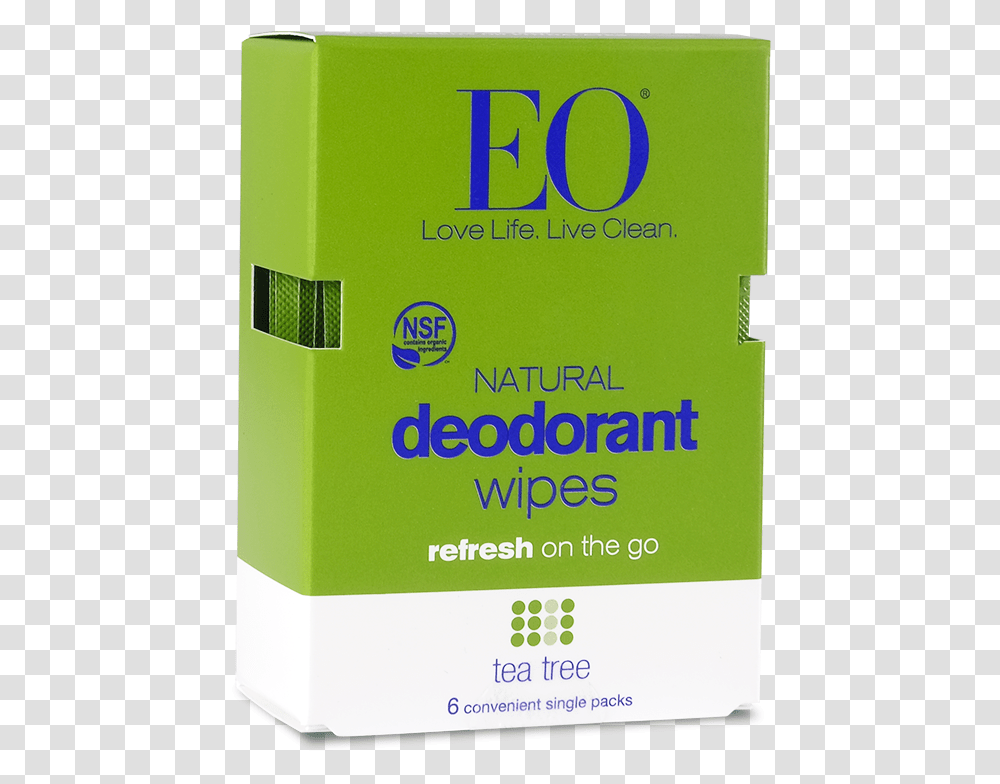 Eo Deodorant Wipes Tea Tree, Plant, Food, Bottle, Poster Transparent Png