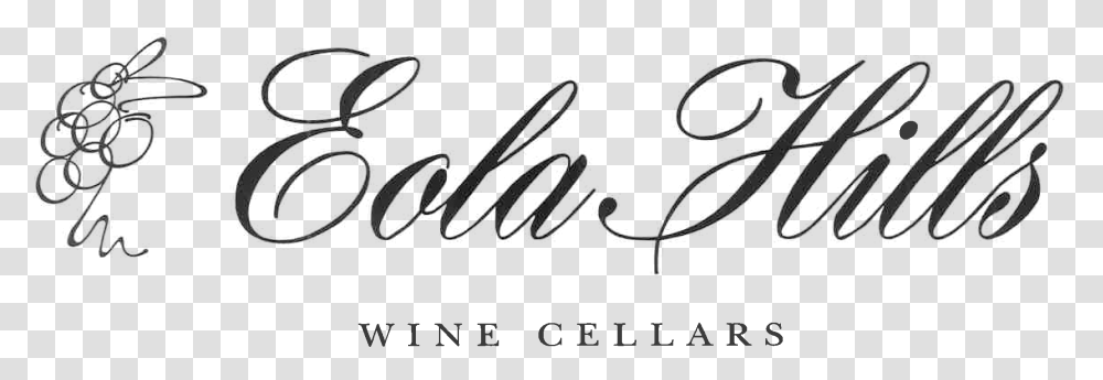 Eola Hills Winery, Handwriting, Label, Calligraphy Transparent Png