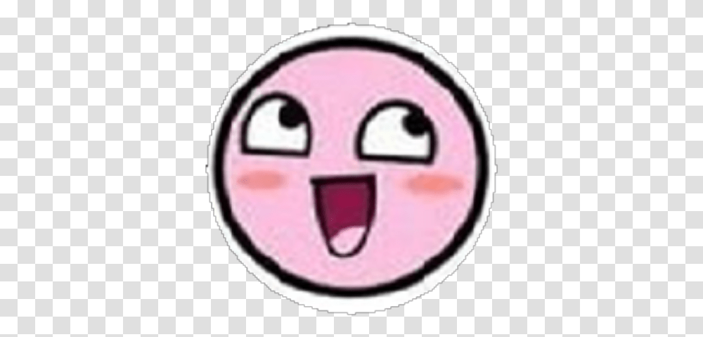 Epic Face Kirby Roblox Awesome Face, Label, Text, Sticker, Symbol Transparent Png