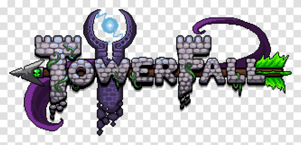 Epic Games Towerfall Logo, Text, Pac Man, Graphics, Art Transparent Png
