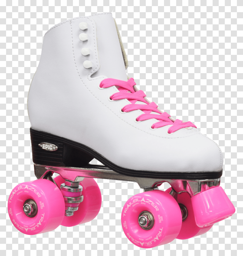 Epic Quad Classic White And Pink Roller SkatesData Girls Roller Skates Nz, Shoe, Footwear, Apparel Transparent Png