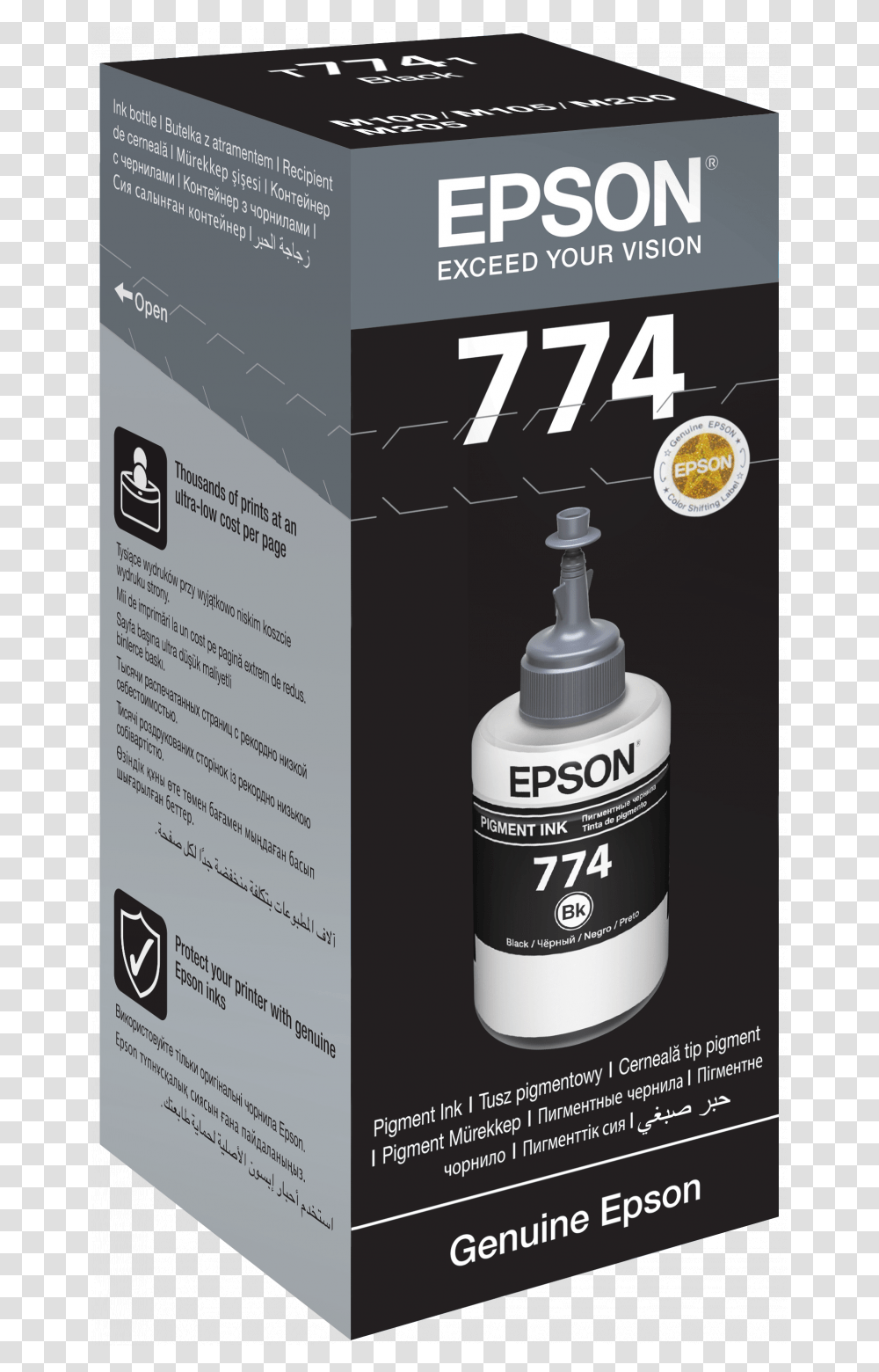 Epson Bk 774 Ink, Bottle, Flyer, Poster, Paper Transparent Png