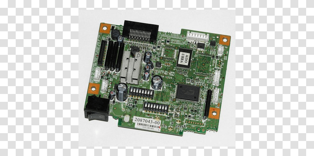 Epson Tm U220b Main Circuit Board Microcontroller, Computer, Electronics, Electronic Chip, Hardware Transparent Png