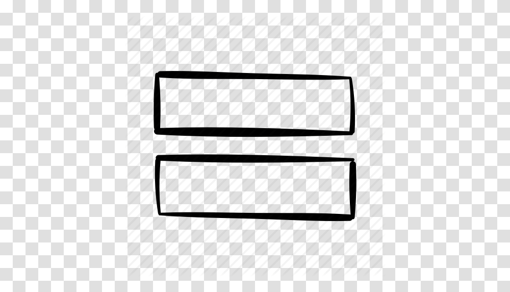 Equals Equation Handdrawn Lines Math Sum Two Lines Icon, Rug, Label, Plot Transparent Png