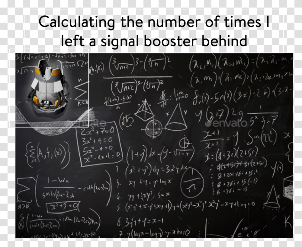 Equations On A Blackboard, Poster, Advertisement Transparent Png