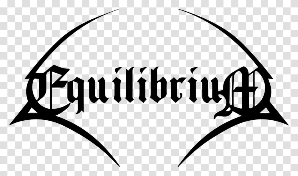 Equilibrium Band Logo Old English Letters M, Label, Bow, Handwriting Transparent Png