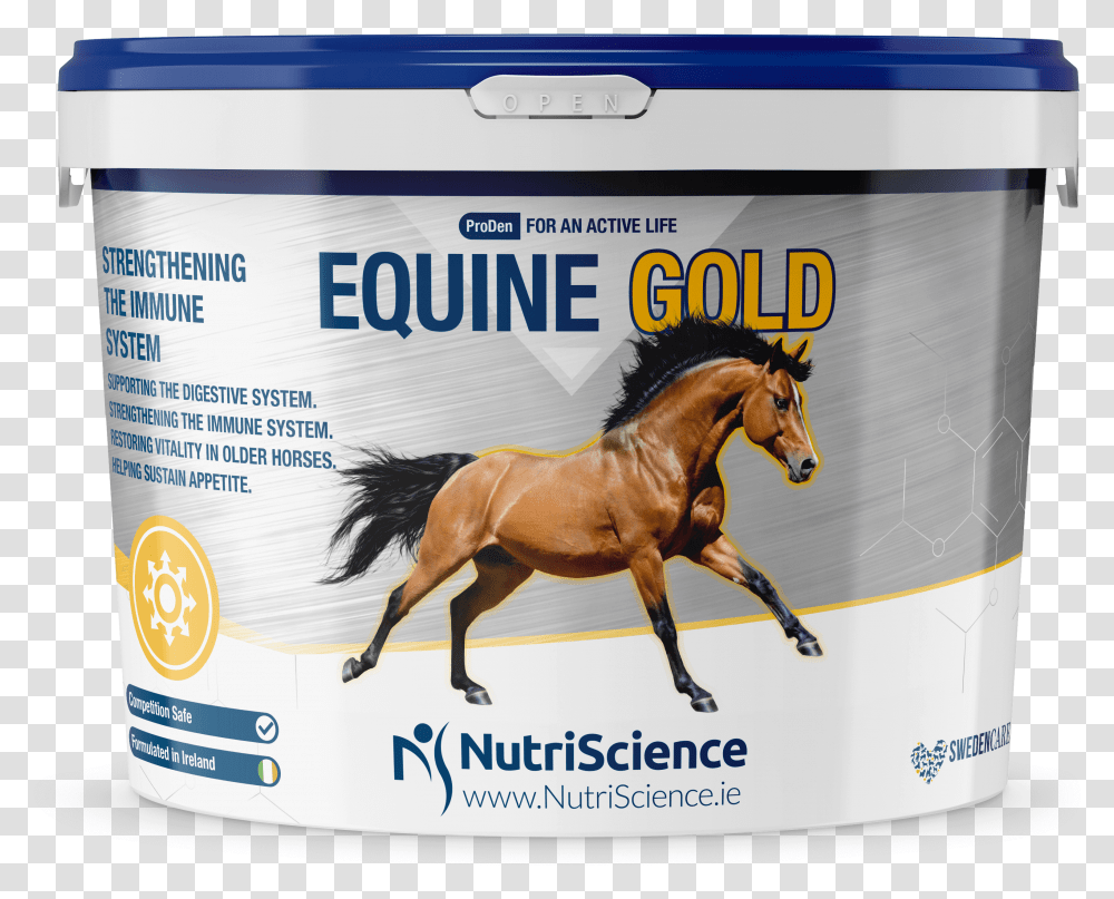 Equine Gold Digestive Supplement Arthri Aid, Label, Text, Horse, Mammal Transparent Png