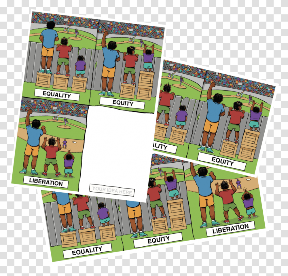 Equity V Equality Reality Liberation, Person, Game, Flyer, Paper Transparent Png