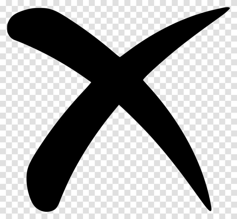 Erase Svg Icon Free Wrong Cross Symbol Black, Logo, Trademark, Axe, Tool Transparent Png