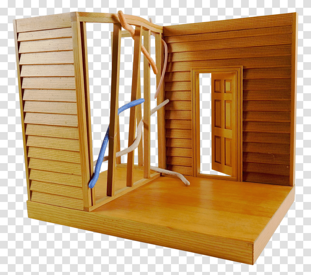 Eric Weller Wood House Sculpture Plywood, Hardwood, Flooring, Building, Housing Transparent Png