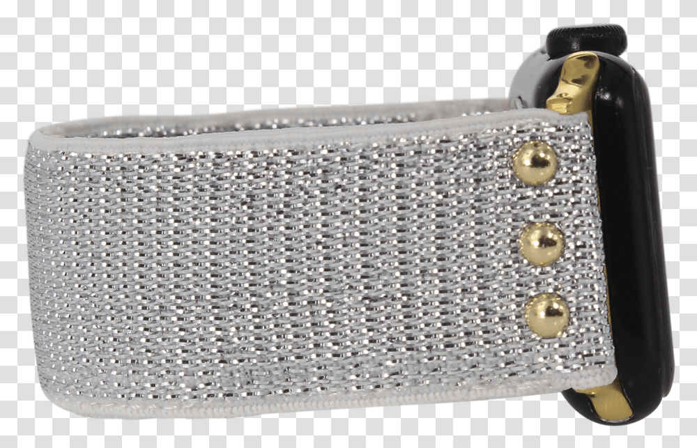 Erimish Stretchy Silver Glitter Apple Watch Band Gold 13 Cm Coin Purse, Rug, Accessories, Handbag, Necklace Transparent Png