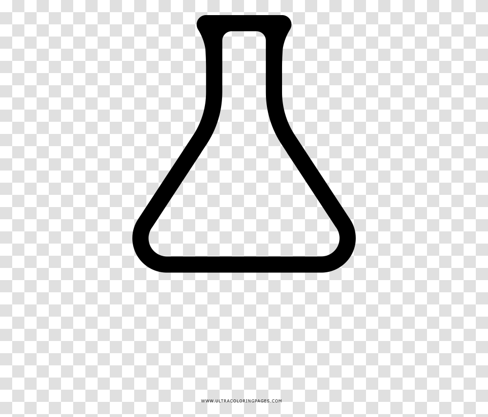 Erlenmeyer Flask Coloring Page, Gray, World Of Warcraft Transparent Png