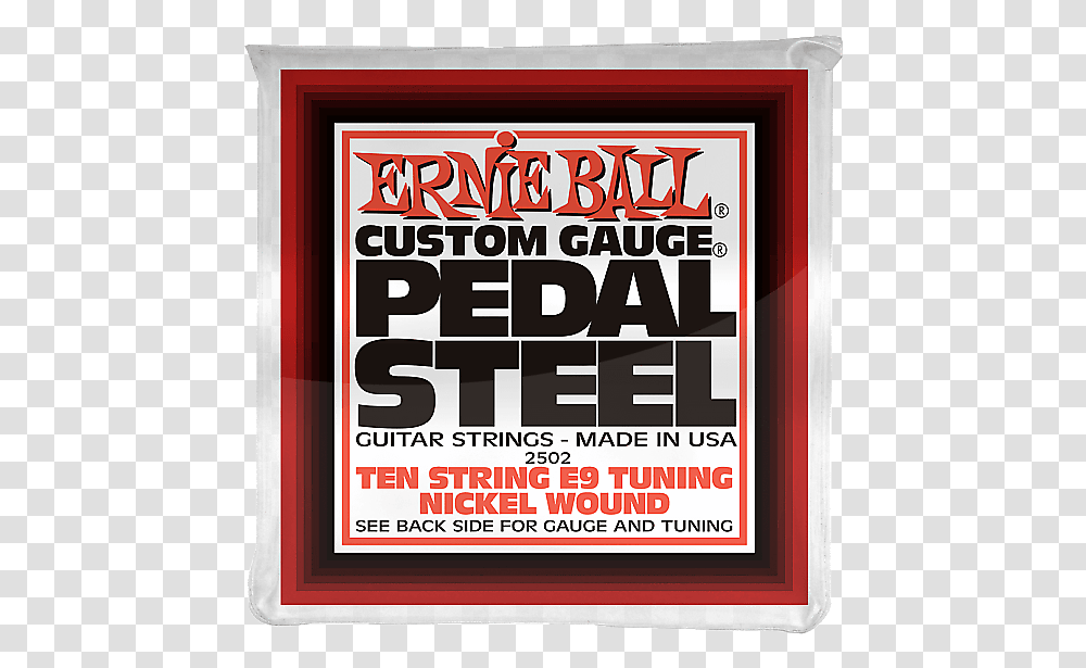 Ernie Ball 3 Pack 2502 10 String E9 Pedal Steel Nickel Pedal Steel Guitar, Advertisement, Poster, Label Transparent Png