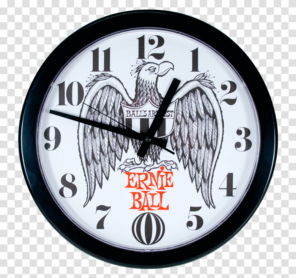Ernie Ball Clock Ernie Ball Eagle Logo, Wall Clock, Analog Clock, Clock Tower, Architecture Transparent Png