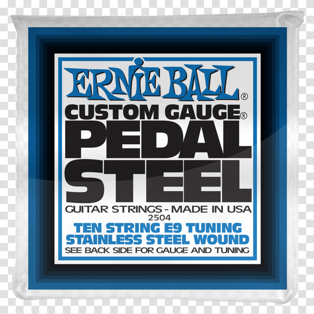 Ernie Ball Pedal Steel 10 String E9 Tuning Stainless, Label, Poster, Advertisement Transparent Png
