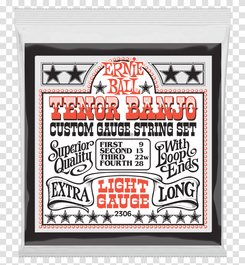 Ernie Ball Tenor Banjo Strings Picture Frame, Label, Advertisement, Poster Transparent Png