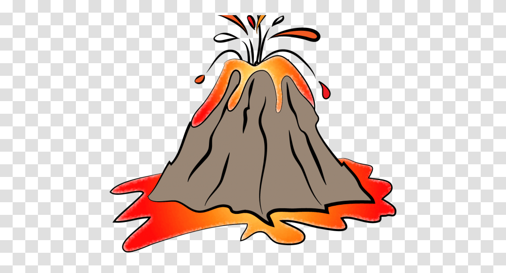 Eruption Clipart Volcano Crater, Mountain, Outdoors, Nature, Plant Transparent Png