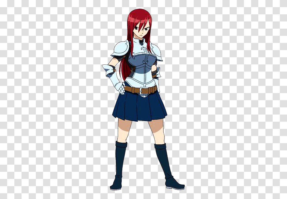 Erza Scarlet Anime Fairy Tail Erza Scarlet, Comics, Book, Costume, Person Transparent Png