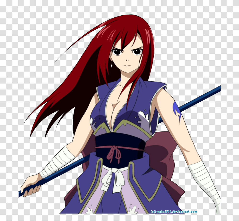 Erza Scarlet Image, Manga, Comics, Book, Person Transparent Png