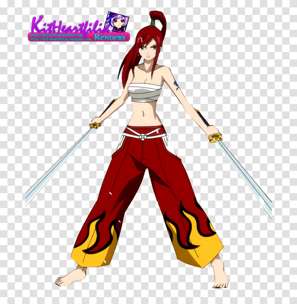 Erza Scarlet Render, Person, Human, Book, Comics Transparent Png