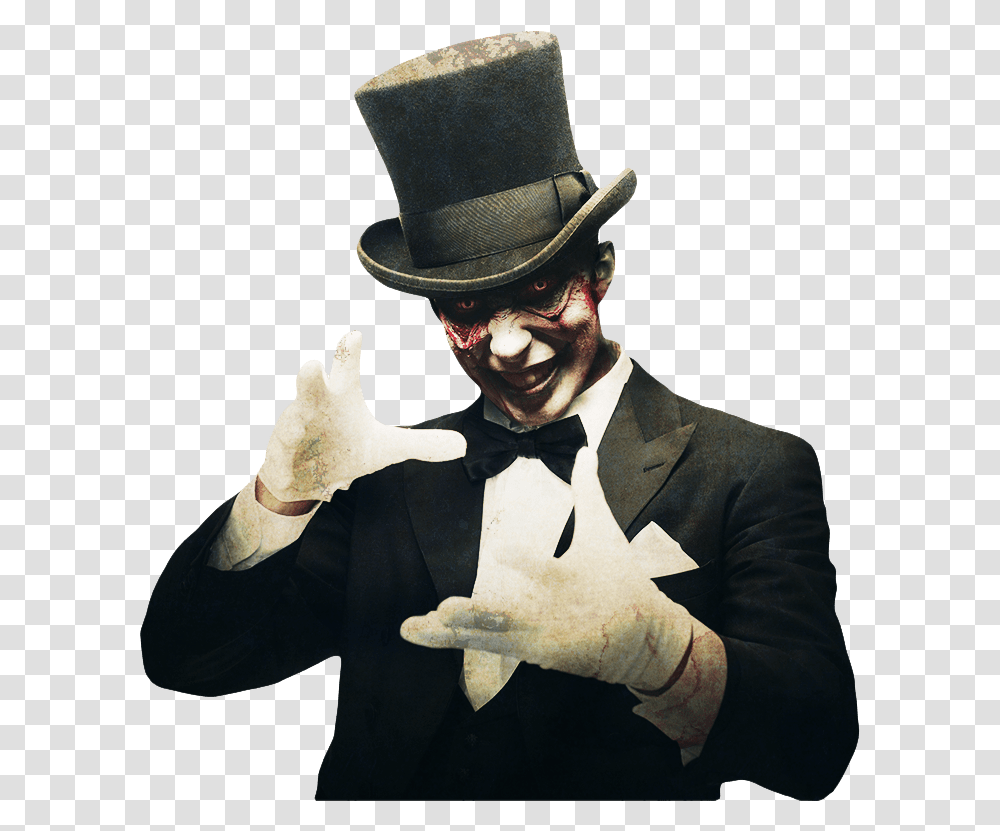 Escape Rooms And Laurels House Of Horror Magician With Top Hat, Performer, Person, Human Transparent Png