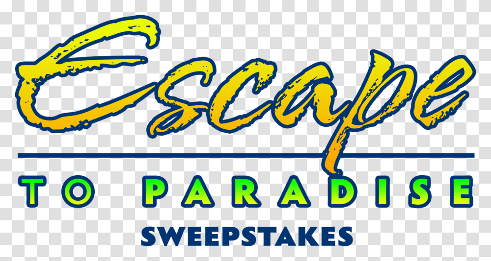 Escape To Paradise Sweepstakes, Word, Alphabet, Label Transparent Png