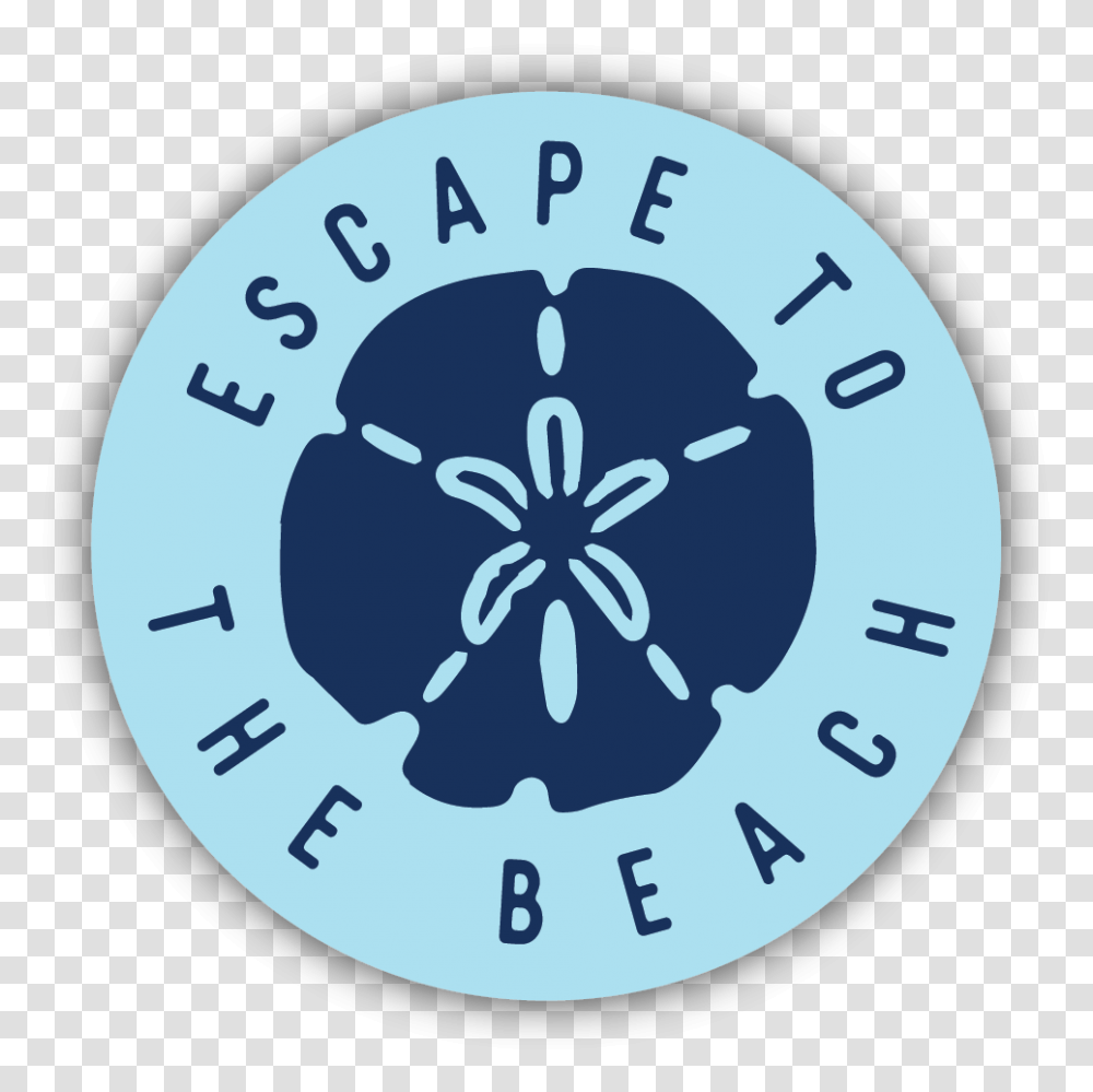 Escape To The Beach Sand Dollar Sticker Circle, Analog Clock, Soccer Ball, Football, Team Sport Transparent Png