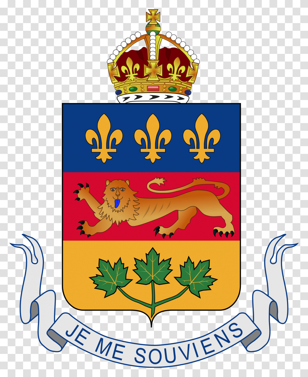 Escudo De Armas Qubec Coat Of Arms For Quebec, Plant, Leaf, Crown, Jewelry Transparent Png