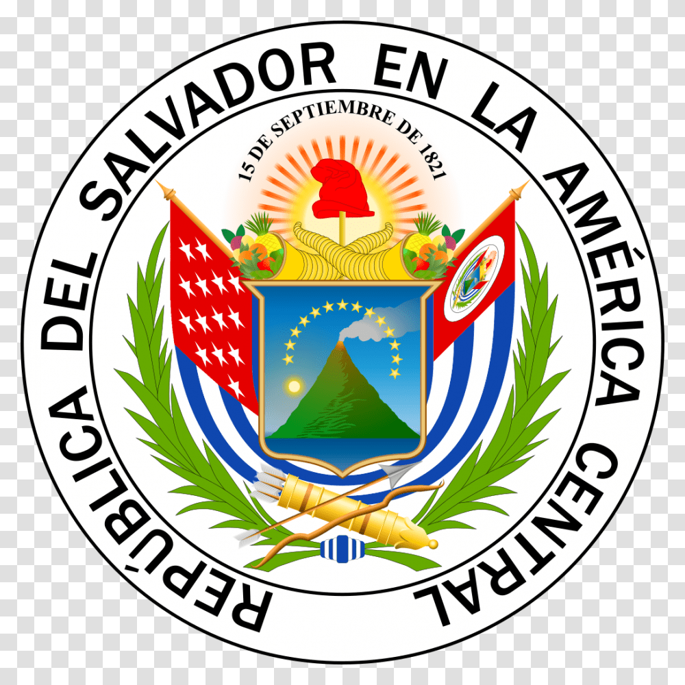 Escudo De El Salvador, Logo, Trademark, Badge Transparent Png