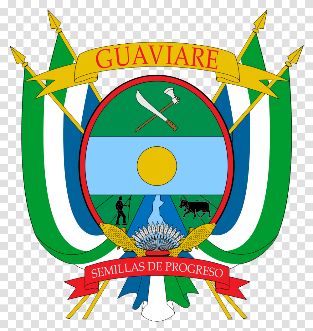 Escudo De Guaviare Colombia, Logo, Person, Emblem Transparent Png