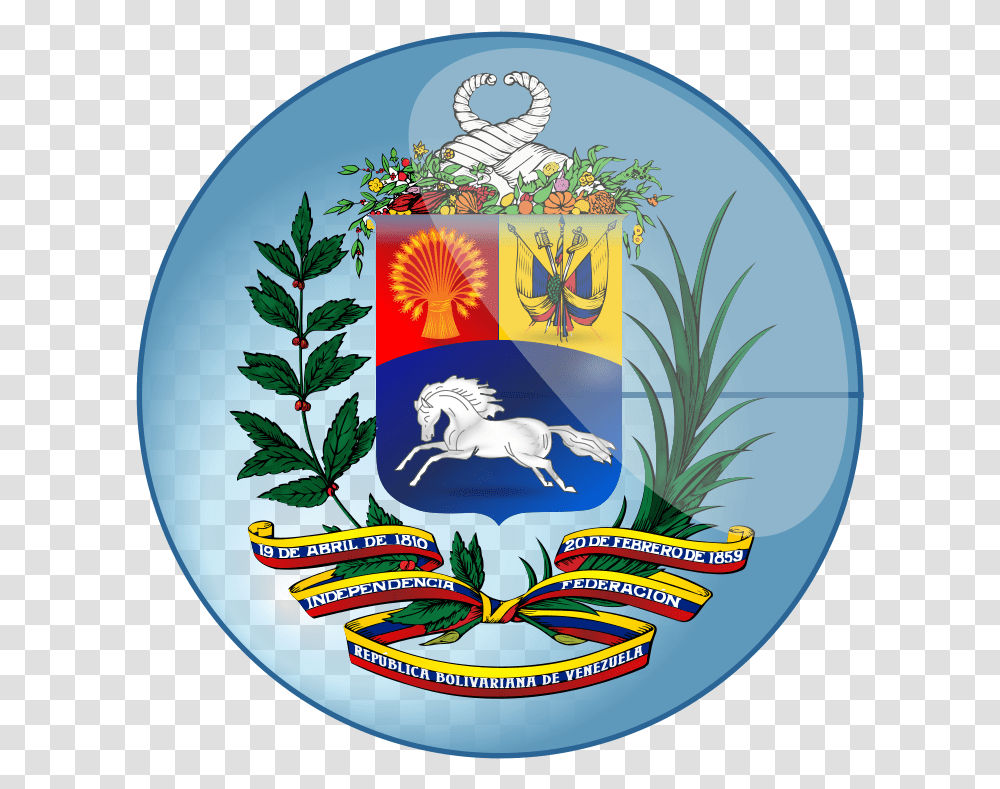Escudo De La Republica Bolivariana De Venezuela Venezuela Coat Of Arms Vector, Logo, Word, Badge Transparent Png